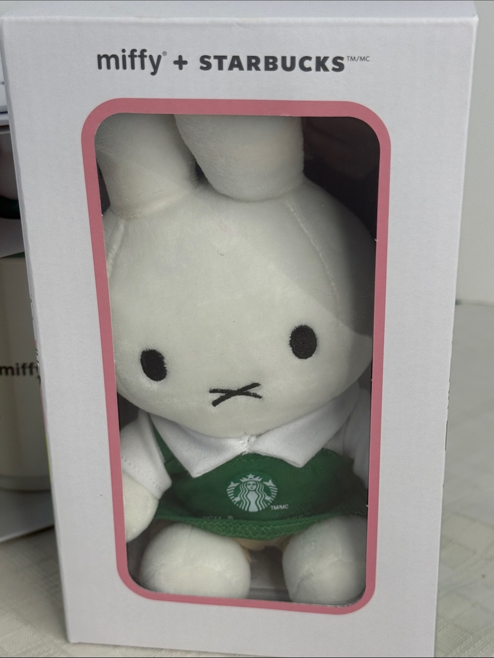 Starbucks White & Green Miffy Collaboration Plush Boxed